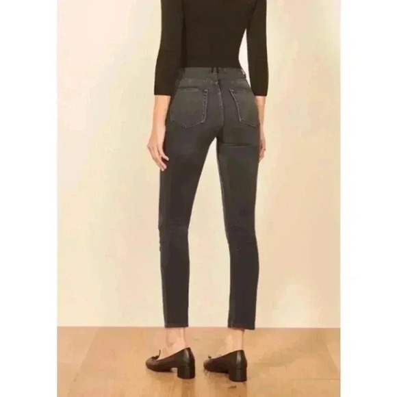 Reformation Julia High Cigarette Jean in Monterey Black - Picture 3 of 8